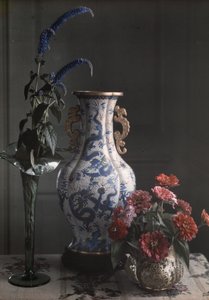 Stillleben mit verziertem chinesischem Vase